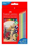 Faber-Castell 115464 18色油性木顏色(12+6)