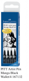 FABER 167132 PITT 美術畫筆(4支套裝) Manga Black
