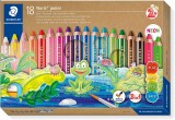 STAEDTLER Noris® junior 140 C18 3 in 1 特粗水溶木顏色筆(18色) ** 新裝 **