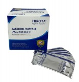 HIROTA 75%酒精<乙醇>消毒濕紙巾(100片/包) 獨立片裝 ** 新版 **