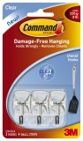 3M Command™ 17067CLR 無痕™ 透明掛鈎 - 活動型(負重量: 1/2磅)