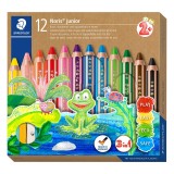 STAEDTLER Noris® junior 140 C12 3 in 1 特粗水溶木顏色筆(12色)