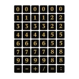 HERMA 4131 數字貼紙(黑底金字) 0-9