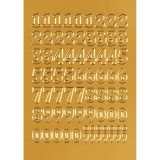 HERMA 4184 數字貼紙(金字) 0-9
