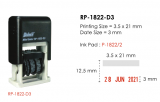 Deskmate RP-2156D 訂造長方形回墨日期印章(9x24mm)