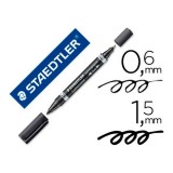 STAEDTLER 施德樓348雙頭箱頭筆 (黑色)