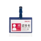DELI 5742 PP證件套連夾(橫身)