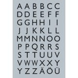 HERMA 4133 英文字母貼紙(銀底黑字) A-Z