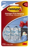 3M Command™ 17092CLR 無痕™ 透明掛鈎 - 小型(負重量: 1磅)