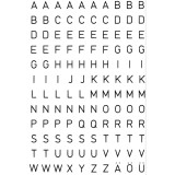 HERMA 4154 英文字母貼紙(透明底黑字) A-Z