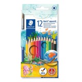 STAEDTLER Noris Club® aquarell 144 10NC12 水溶木顏色(12色+水彩筆)