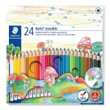 STAEDTLER Noris® erasable 144 50NC24 擦得甩防斷木顏色(24色)