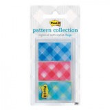 3M Post-it® 680-PLAID2 3色膠質旗仔 (24 x 43mm) ** New **