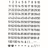 HERMA 4155 數字貼紙(透明底黑字) 1-100