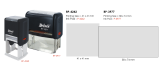 Deskmate RP-3977 訂造正方形回墨印章(38x74mm)