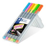 STAEDTLER triplus® fineliner 334 SB6SC3 螢光三角幼線筆(6色套裝) 0.3mm