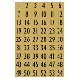 HERMA 4146 數字貼紙(金底黑字) 1-100