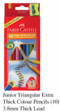 Faber-Castell 116538-10 Junior 10色粗三角木顏色