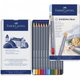 Faber-Castell 114612 12色水溶木顏色(鐵盒裝)