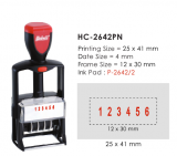 Deskmate HC-2642PN 訂造長方形回墨數字印章(25x41mm)