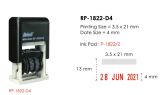 Deskmate RP-1822-D4 訂造長方形回墨日期印章(3.5x21mm)