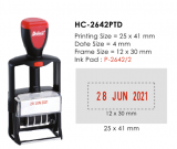 Deskmate HC-2642PTD 訂造長方形回墨日期印章(25x41mm)